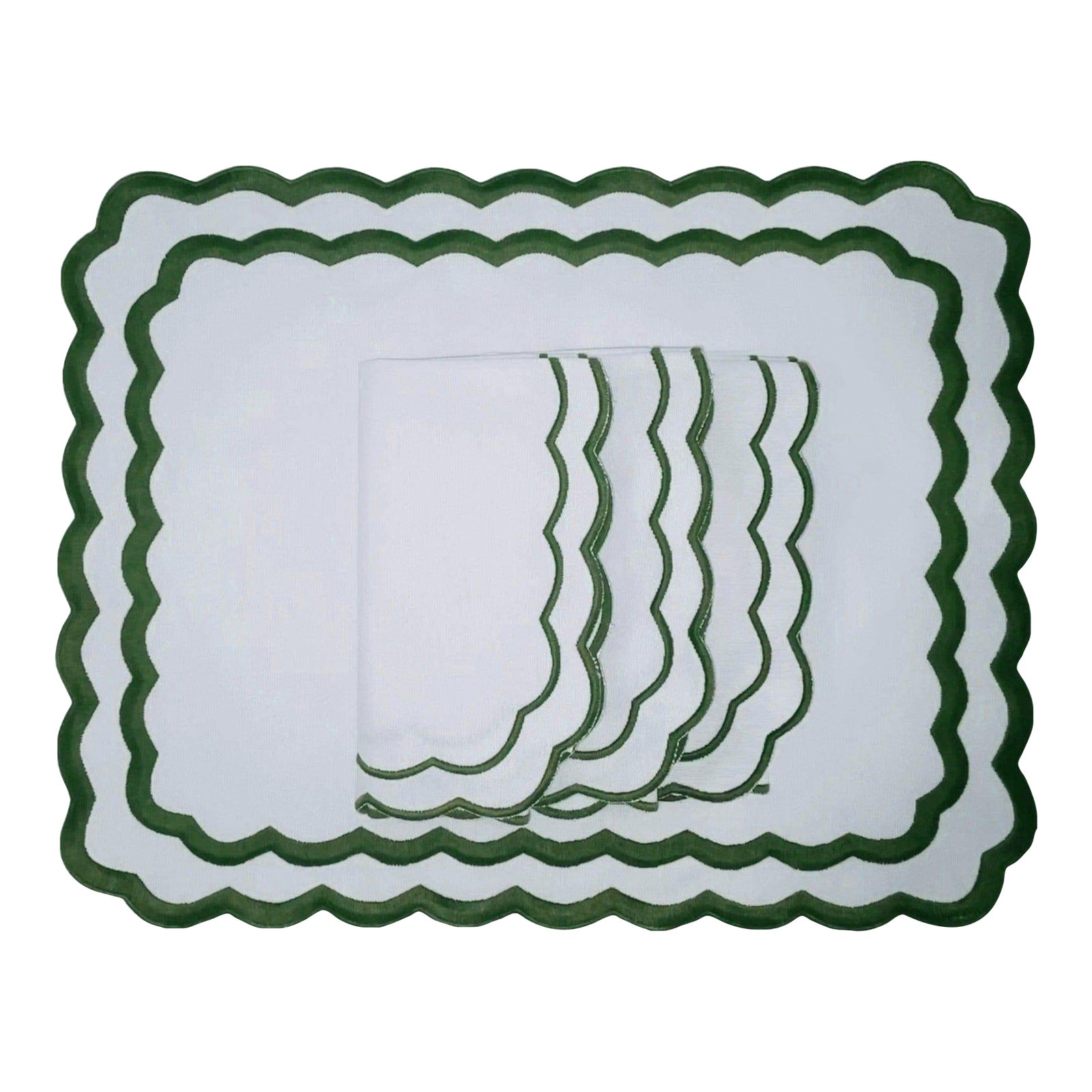 HMA Decor Ivy Green Placemats, Set of 4 Chairish
