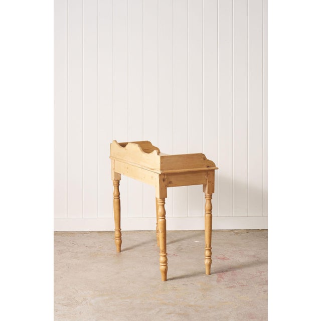 19th Century English Pine Wash Stand / Desk For Sale - Image 4 of 13
