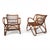 Wood Vintage French Rattan Bamboo Lounge Chairs, 1960, Set of 2 For Sale - Image 7 of 18