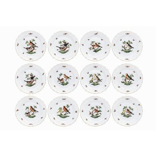 Traditional Herend Rothschild Bird Pattern Set of Fine Hungarian China - 107 Pieces For Sale - Image 3 of 8