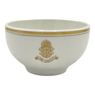 Vintage 5-Star the Carlyle Hotel New York Nyc White & Gold Bowl For Sale