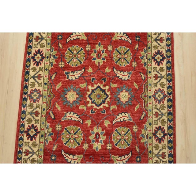 2020s Kazak Runner 2’8” X 8’3” Red Wool Traditional Hand-Knotted Oriental Rug For Sale - Image 5 of 12