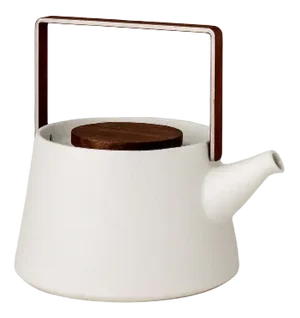 White Minimalist Teapot by Stilleben