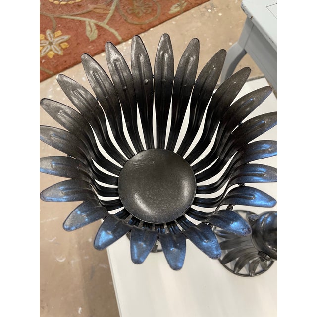 Pair of 1980s Miniature Metal Planters or Candleholders For Sale - Image 4 of 8