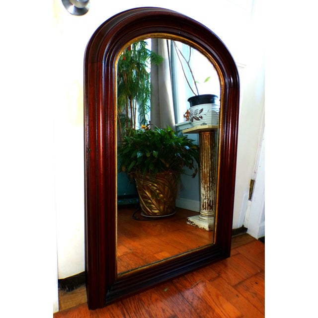 Large Antique late 19th century Victorian wall mirror that is tall enough to use as a hall, dressing, or pier mirror....