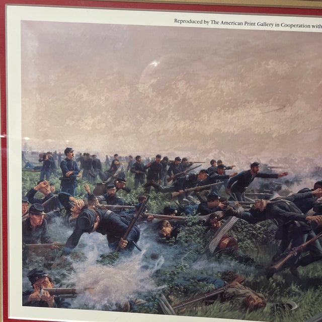 1960s 1960 Offset Print Framed Rescue of the Colors by William Trego For Sale - Image 5 of 9