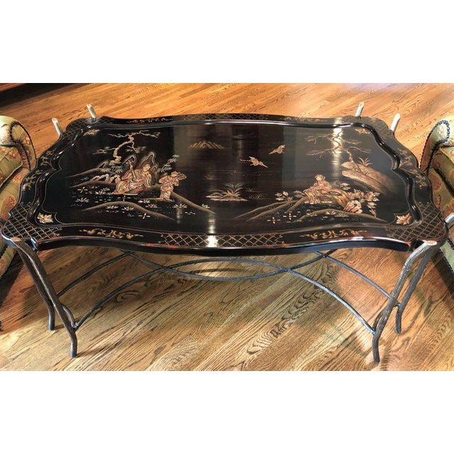 Black Chinoiserie Coffee or Cocktail Table Chairish