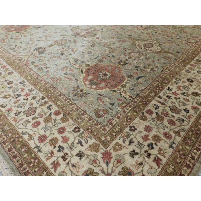 Vintage Hand-knotted Rug. 7’10” x 9’8” NLR 263 Origin: India Design: Allover Material: Wool pile on cotton foundation....