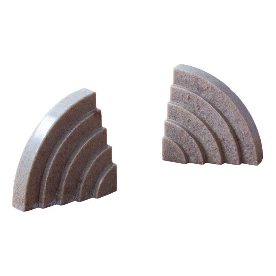 Art Deco Marble Bookends, 1920s, Set of 2 For Sale