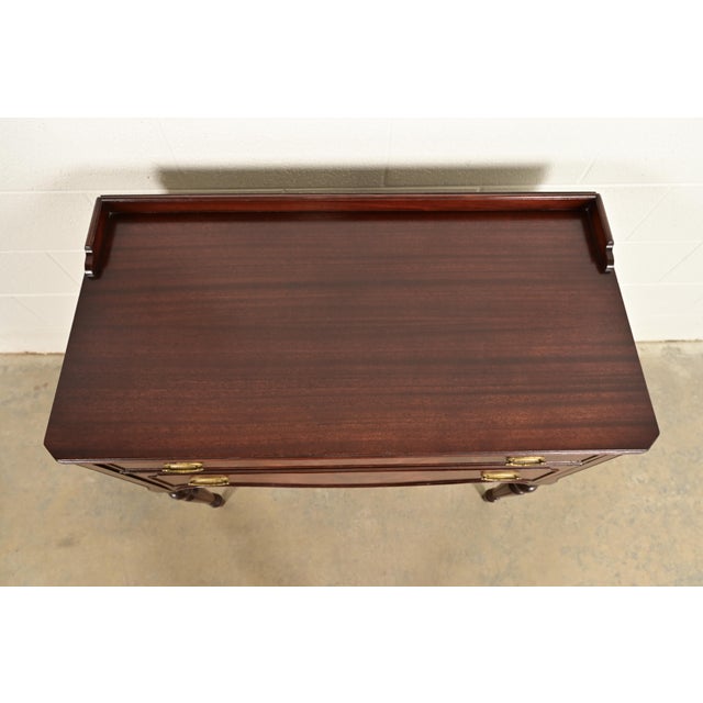 Baker Furniture Style Federal Flame Mahogany Buffet Server or Hall Table For Sale - Image 12 of 15
