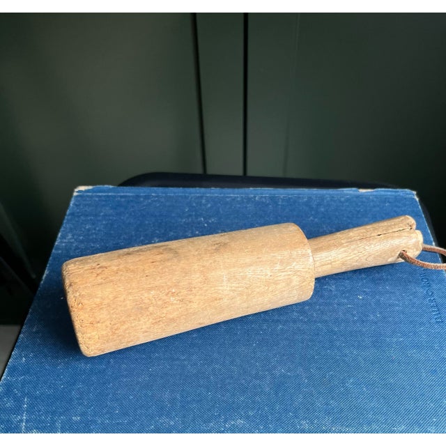 Early 20th Century Antique Handcrafted Wooden Masher For Sale - Image 5 of 6