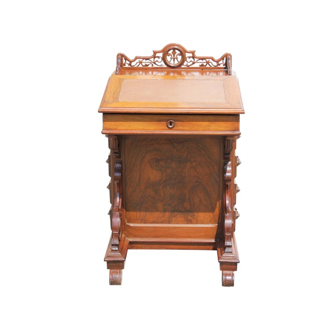 Victorian Walnut Davenport Captains Desk Chairish
