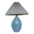 1980s Postmodern Large Ceramic Blue Abstract Lamp For Sale