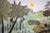 Reaching For the Sun by Andrada Trapnell | Oil on board Monkeys in a lush landscape under the sun For Sale - Image 4 of 5