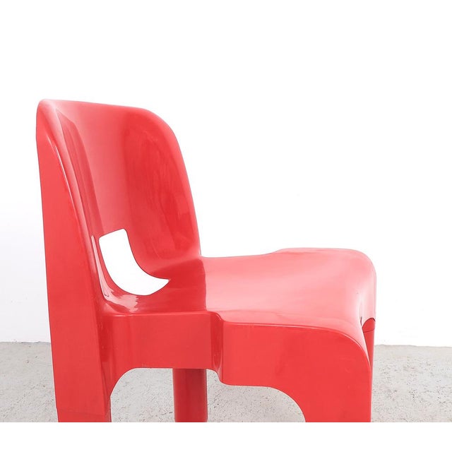 Vintage Universal Chairs in Red by Joe Colombo for Kartell, 1960s, Set of 2 For Sale - Image 10 of 15