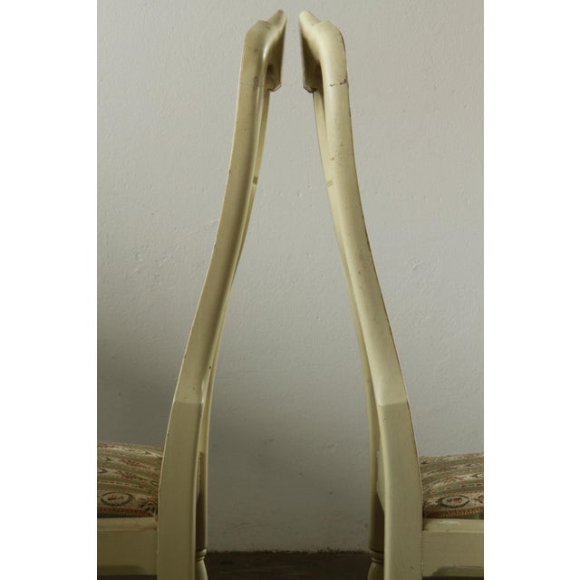 Vintage Louis XV Swedish Rococo Conservatory Chairs, 1900s, Set of 4 For Sale - Image 6 of 18