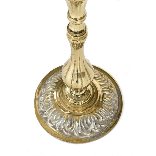 Metal c.w. Parker White Carousel Jumper Horse With Hand Painted Accents on Brass Pedestal For Sale - Image 7 of 12