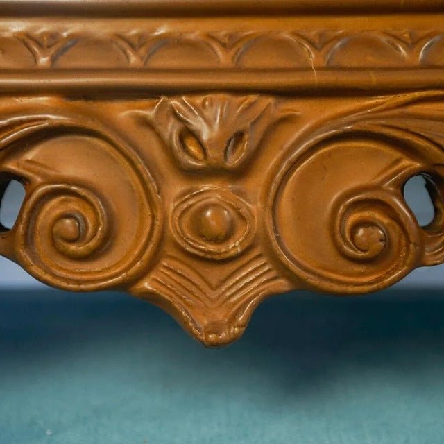 Wood Vintage Brown Wooden Mirror, 1950s For Sale - Image 7 of 13