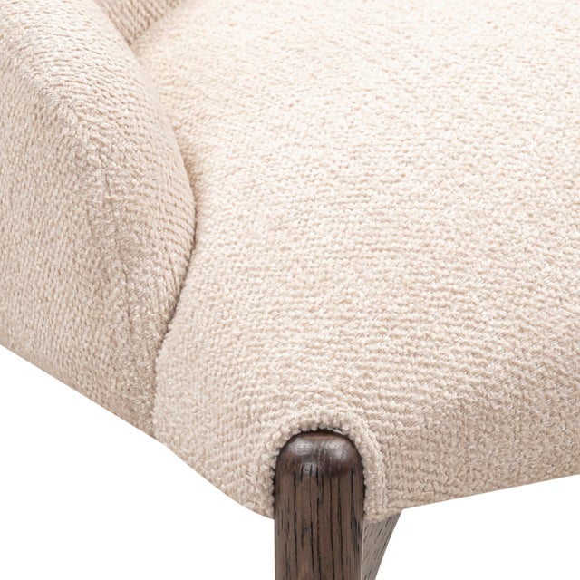 Almond Glendale Natural Performance Chenille Dining Chair For Sale - Image 8 of 9