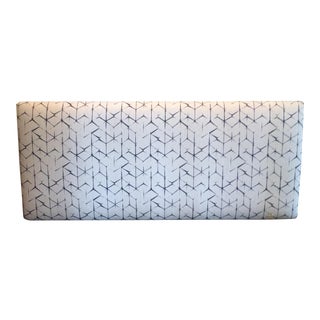 Queen Size Shibori Upholstered Headboard For Sale
