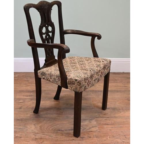 Victorian Chippendale Revival Mahogany Armchair, 1890 For Sale - Image 3 of 7