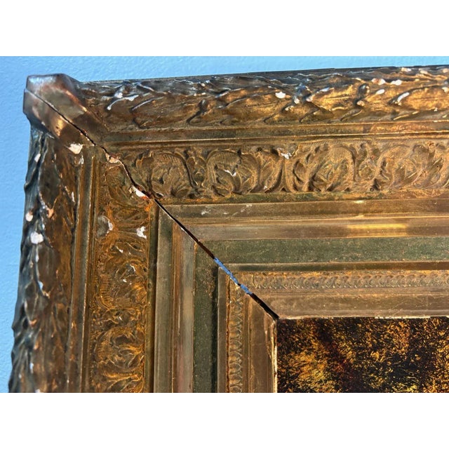 René Gourdon, Peasant Woman in the Forest, Oil on Canvas For Sale - Image 9 of 12