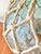 Japanese Mid 20th Century Authentic Hand Blown Blue Glass Fishing Float Buoy in Rope For Sale - Image 3 of 4