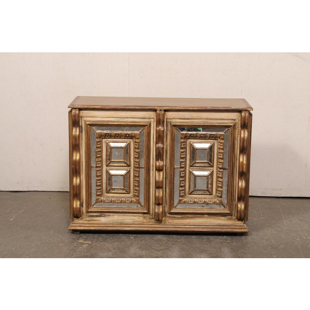 Mid 20th Century Spanish Giltwood & Mirrored Console Cabinet For Sale - Image 15 of 15