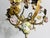 Brass and Ceramic Florentine Flower Shape Chandelier, Germany, 1970s For Sale - Image 11 of 12