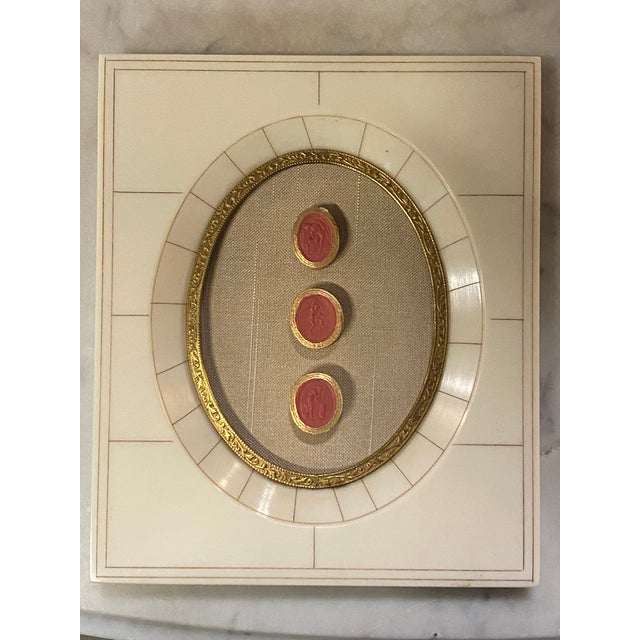 Mid 20th Century Mid 20th Century Set of Four Bakelite Framed Intaglios For Sale - Image 5 of 6