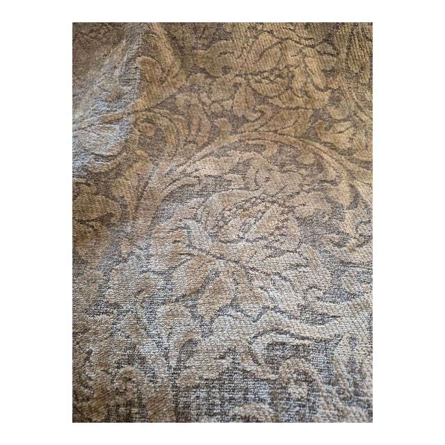 Scalamandre Beige, Gray Imported Embossed Upholstery Boucle- 3 Yards For Sale