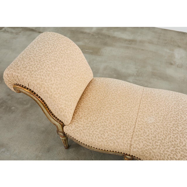 Wood Monumental Neoclassical Style Hendrix Allardyce Chaise Longue For Sale - Image 7 of 12