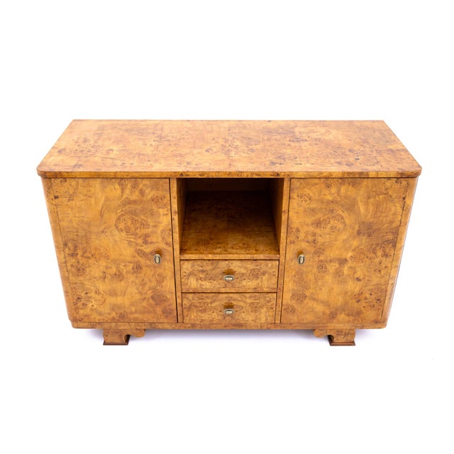 Wood Art Deco Style Sideboard, Poland, 1950s For Sale - Image 7 of 12