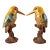 Pair of Vintage Cloisonne Enamel Woodpecker Figures – 10.2" Birds on Branches For Sale