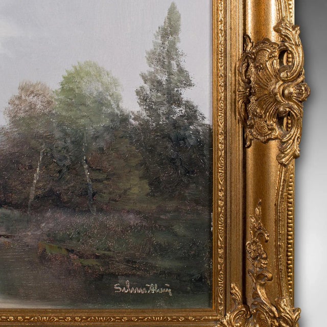 Paint 1970's Vintage Landscape Painting For Sale - Image 7 of 10