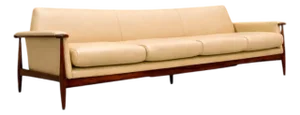 Sofa in Rosewood & Leather, Liceu De Artes E Oficios, 1960s