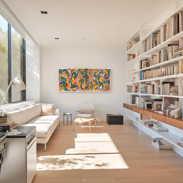 Harrison Gilman's large original artworks begin with a layer of fast-paced gestural abstraction followed by organic shapes...