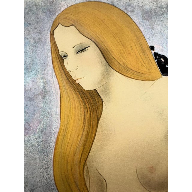 Alain BONNEFOIT (1937) "Melancholy" 1976 Original color lithograph On Arches paper Large format: 76 x 56 cm Numbered...