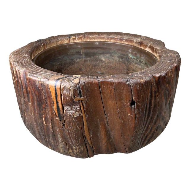 Meiji Tree Trunk Hibachi, Japan, 1890s For Sale