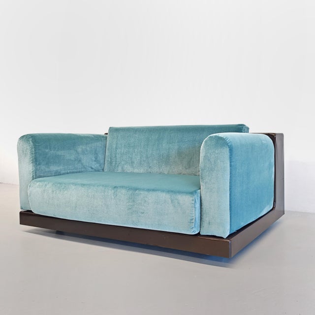 Vintage Light Blue Velvet Gradual Chairs by Cini Boeri for Gavina, 1970s, Set of 2 For Sale - Image 10 of 18