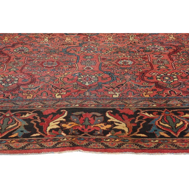 Antique Persian Mahal Rug - 08'10 X 11'08 For Sale - Image 4 of 9