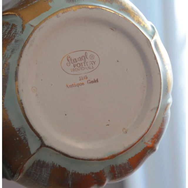 Beautiful Vintage Stangl Gold And Blue Flower Shaped Bowl / Vase Family Heirloom From My Grandmother Great Piece To Add to...