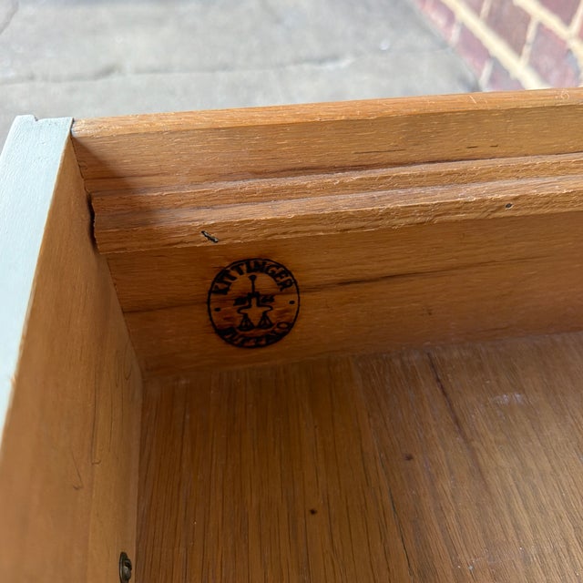 Wood Kittinger Greek Key Vanity Desk / Writing Desk For Sale - Image 7 of 10