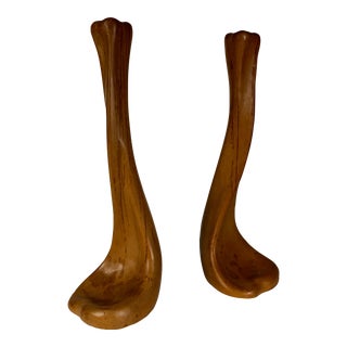 1970s Pair of Candlesticks in "Bone" Design by Elsa Peretti for Tiffany & Co For Sale