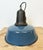 Industrial Blue Enamel Factory Lamp with Cast Iron Top, 1960s For Sale - Image 11 of 18