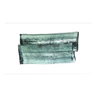 Contemporary Abstract Acrylic and Pigments on Lacquered Canvas Painting "Rainy Day" by Emma Godebska For Sale