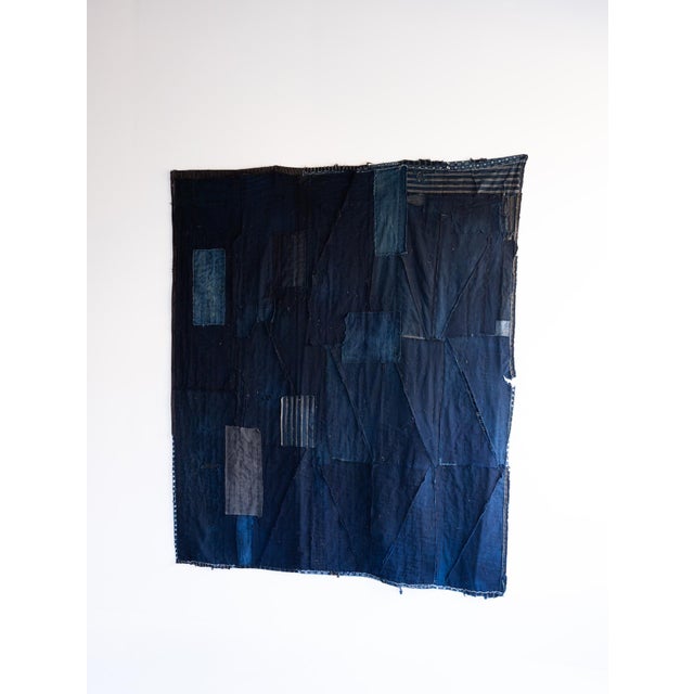 Arts & Crafts Japanese Antique Rag "Boro" 1800s-1860s / Abstract Art Wabi Sabi For Sale - Image 3 of 15