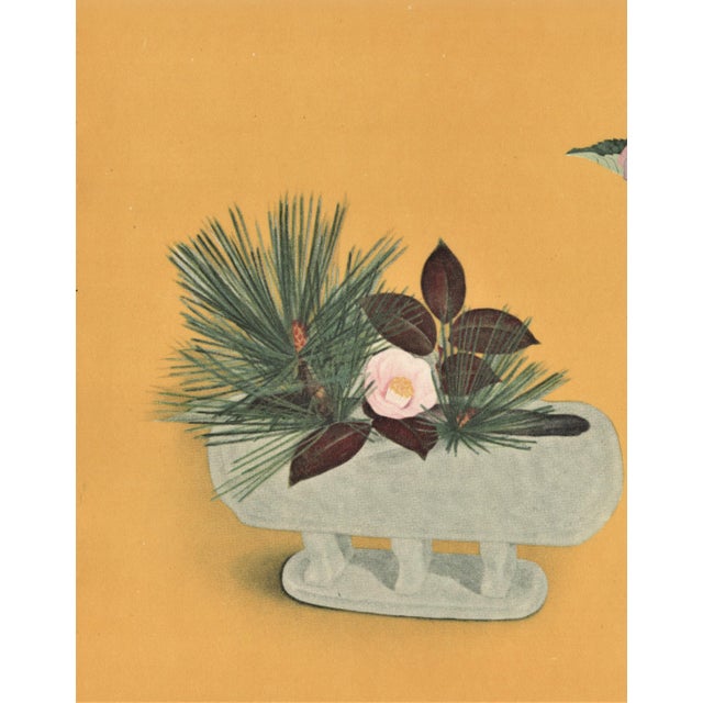 This is an originallithograph from the album, "Japanese Art of Flower Arrangements”, published in Japan in 1956. The art...