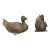 Vintage 1940s Bronze Swimming and Quacking Ducks - a Pair For Sale