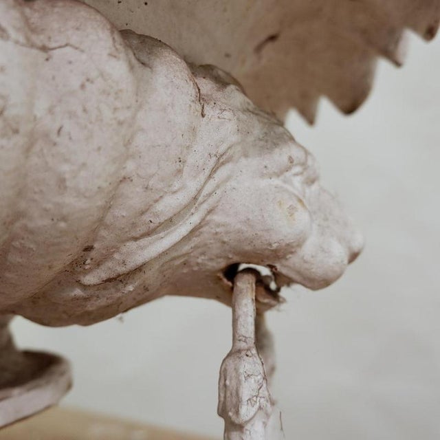 19th Century Cast Iron Basin with Lion Head Handles For Sale - Image 11 of 16